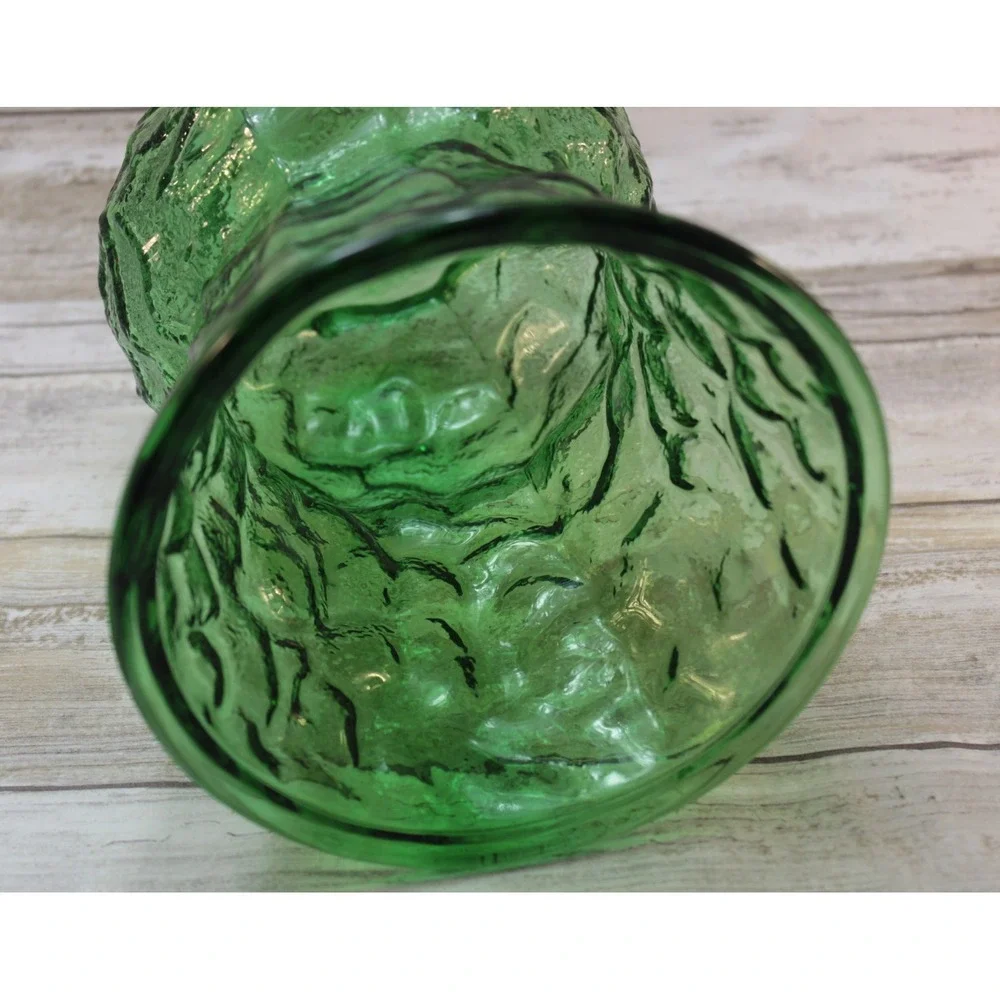 E.O Brody Co, Vintage‎ Green Crinkled Glass Flower Vase
